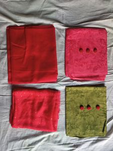 Cotton Dress Material Two Tops One Pant &amp;Dupatta