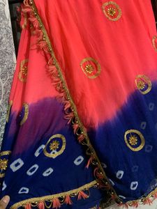 Bandhani Flower Broader Sari