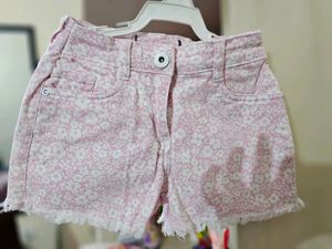 Floral Frayed Hem Shorts 4-5 year