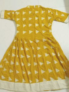 Yellow Printed Dress