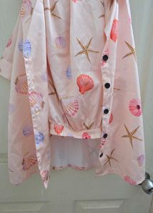 Shell Print Satin Loungewear