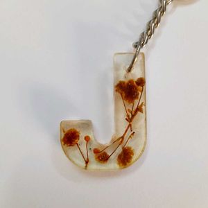 J Initial Keychain