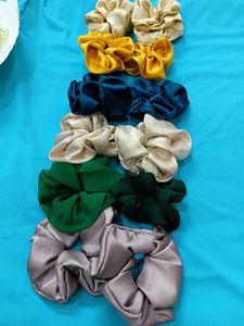 12 medium and large size Colorful Scrunchie Set