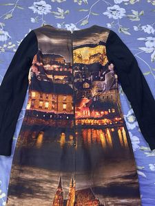 Cityscape Print Dress