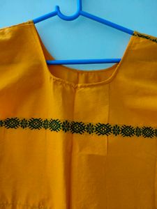 Orange &amp; Green Kaftan Kurti &amp; Dress