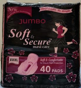 Jumbo Soft & Secure Maxi Pads Combo - 40 Count