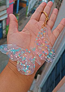 Resin Beautiful Butterfly Keychain