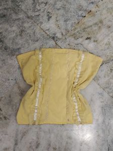 Yellow Lace Tube Top