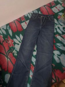 Navy Blue High Waist Bootcut Jeans