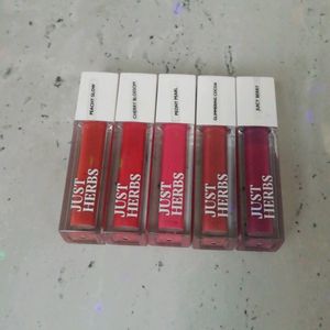 All 5 Just Herbs Lip Gloss Pack Of Five