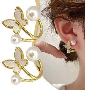 White Butterfly Korean Earrings