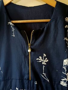Blue And White Short Party Dress