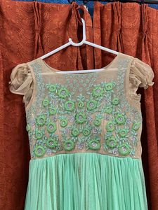 Elegant Mint Green Ethnic Gown