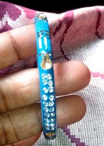 Blue &amp; Rhinestone Bangle
