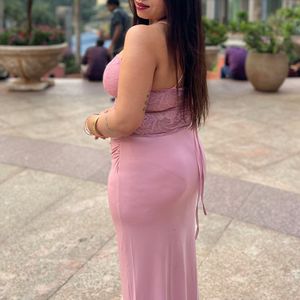 Savana Elegant Pink Slip Dress