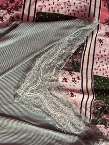 Lace Trim Long Sleeve Top
