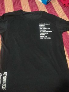 Black Graphic Print T-Shirt
