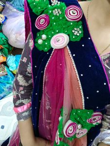 Flower Design Ready To Wear Saree 😍