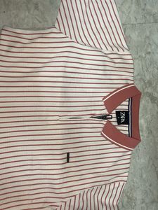 Striped Women Zara Pink Shirt