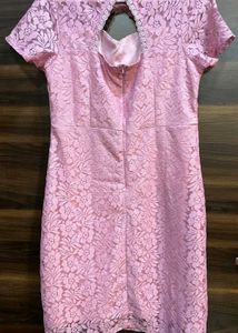 Pink Lace Mini Dress