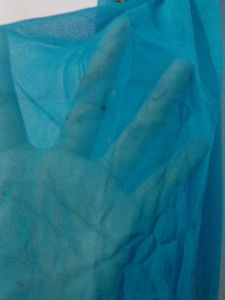 Blue Dupatta With Multicolor Border