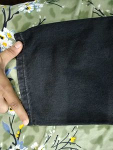 Washed Charcol Black Oversized Cargo