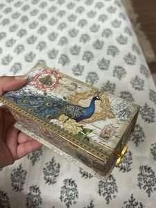 Decorative Peacock Trinket Music box with Soap Bo
