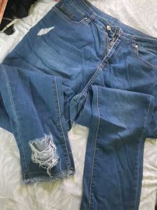 Distressed Denim Jeans