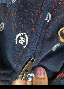 Stylish Navy Blue Zip-Up Hoodie