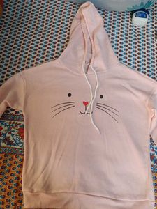 Cute Pink Cat Hoodie