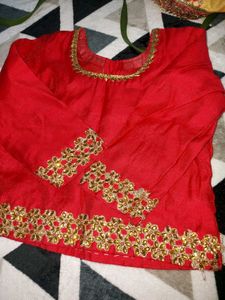 Red Girls Kurti/choli/top