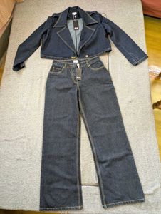 QUA blue Wash Denim Suit