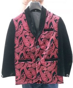 Boys Paisley Velvet Blazer