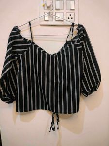 Striped Off-Shoulder Top