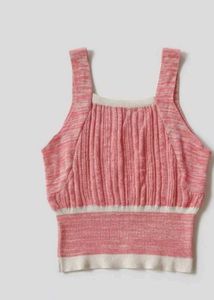 Pink Knit Crop Top