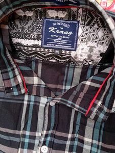 Kraag Plaid Long Sleeve Shirt