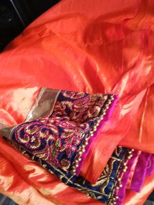 Satin Silk Saree With Woven Border_shimmering