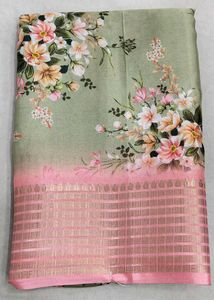 New Brand Digitial Print Party Wear Tassar Silk