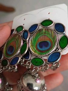 Peacock Jhumka Earrings