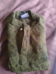 Olive Green Kurta Set
