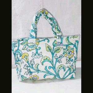 Floral Print Tote Bag