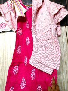 Beautiful Pink Chudidar Set with Duppata