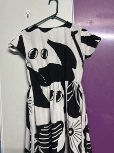 Abstract Print Casual Dress