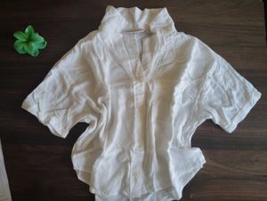 White Short Sleeve Button Down