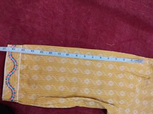 Elegant Yellow Embroidered Kurta (L)