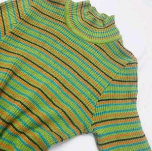 Striped Turtleneck Top (Sami Winter)