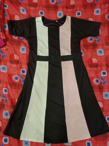 Black & Pink One Piece Dress