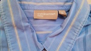 Light Sky Blue Xl Women Stripped Shirt