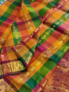Elegant Checked Saree