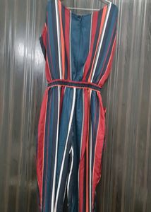 Striped Jumpsuit In Xxl